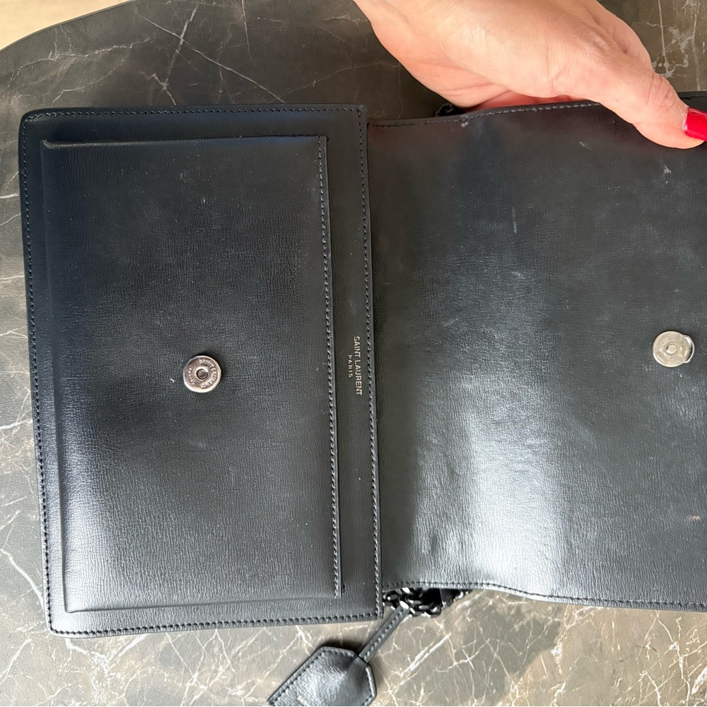 YSL SUNSET PURSE - black on black - Picture 10 of 11